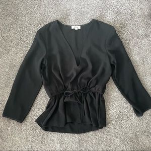 Aritzia Wilfred black blouse